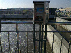 Portable flow meter for open channel area speed ultrasonic flow meter