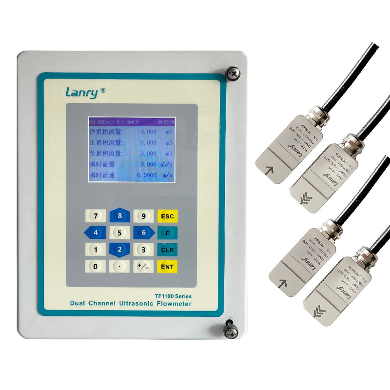 TF1100-DC Dual Channels Clamp On Ultrasonic Flow Meters With 0.5% Accuracy
