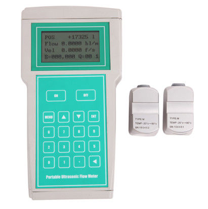 Portable Non Contact Ultrasonic Flow Meter with Data Logger and RS232 Pulse Output