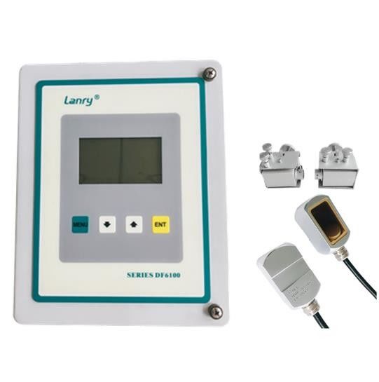 wall mounted and clamp on flow rate ultrasonic flow meter for slurry