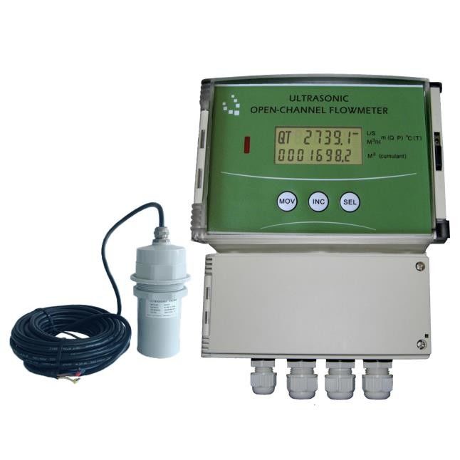 IP67 Wall Mounted Portable Ultrasonic Water Meter for Sewage Plants