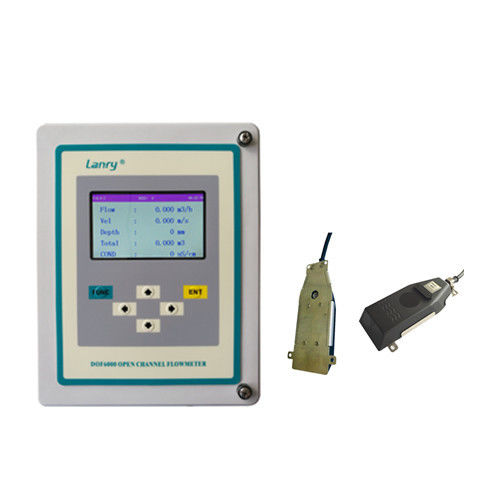 Wall mounted area velocity type open channel ultrasonic flow meter with 4-20mA and RS485 modbus