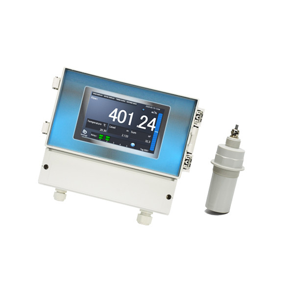 oem data logger open channel flow meter ultrasonic for flume and weir